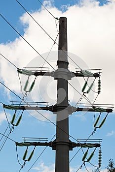 Insulators of Power line are support conductors and withstand surges due to switching lightning.