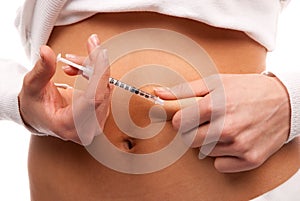Insulin dependent diabetes injection shot photo