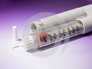 Insulin injecting pen photo