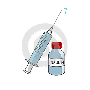 Insulin needle syringe vector