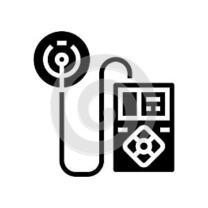 insulin pump biomedical glyph icon vector illustration