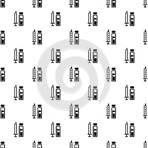 Insuline bottle pattern seamless vector photo