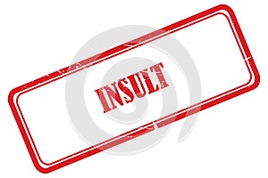 insult stamp on white