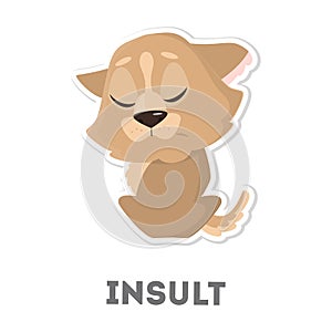 insulted dog. photo