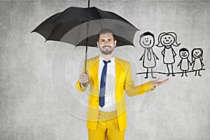 Insurance agent insure your family