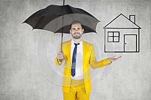 Insurance agent insure your house