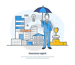 Insurance agent, safety or assurance service, insurance guarantees