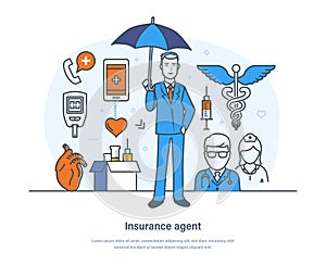Insurance agent, safety or assurance service, insurance guarantees