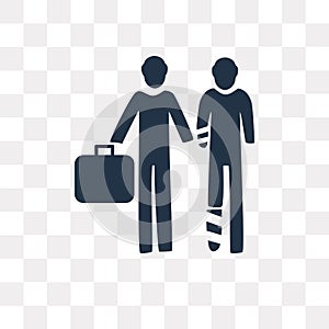 Insurance agent vector icon isolated on transparent background,