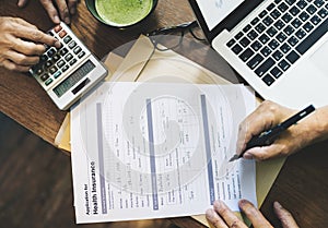 Insurance Application Risk Assessment Security Concept