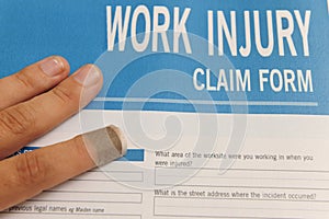 Insurance: blank work injury claim form