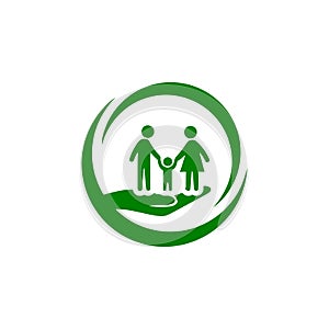 insurance,business protection,crops insurance, life and family insurance green color icon