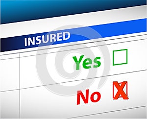 Insurance checklist selection over