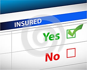 Insurance checklist selection over