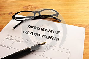 Insurance claim form photo