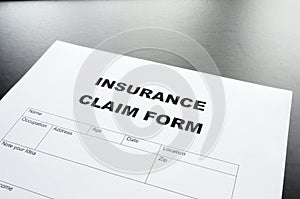 Insurance claim form photo