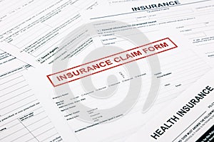 Insurance claim form,