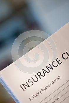 Insurance claim form