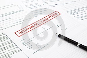 Insurance claim form photo
