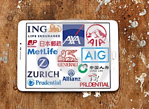 Insurance companies logos and icons