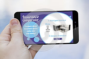 Insurance comparator cell phone