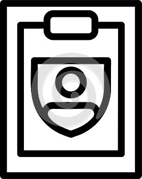 Insurance File Icon With Outline Style