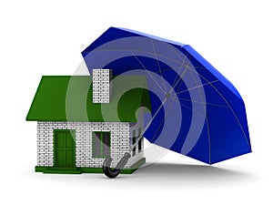 Insurance of habitation. Isolated 3D image