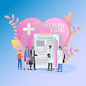 Insurance Health Care Family Doctor and Nurse