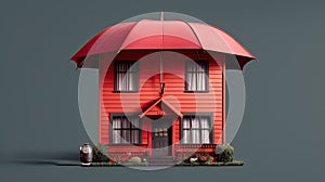 Insurance house. Insurance coverage concept. Generative Ai