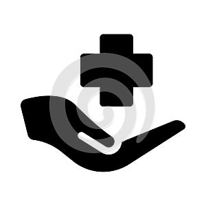 Insurance vector glyph flat icon