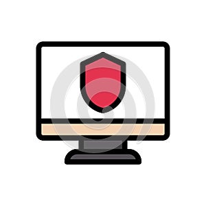 Insurance  vector colour line  icon