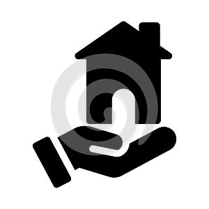 Insurance vector glyph flat  icon