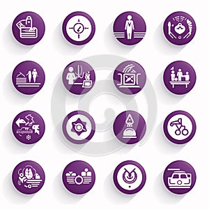 Insurance icons set. Flat vector related icons for web and mobile applications