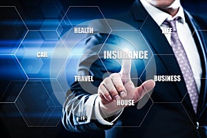 Insurance Life House Car Health Travel Business Health concept