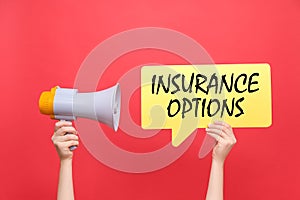 Insurance options Concept.