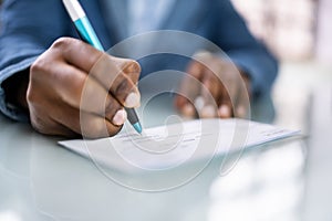 Insurance Paycheck. Payroll Check