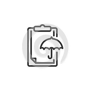 Insurance Protection line icon