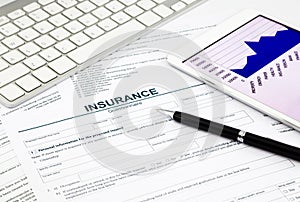 Insurance questionnaire and tablet