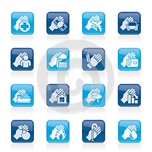 Insurance and risk icons