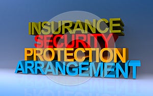 Insurance security protection arrangement on blue