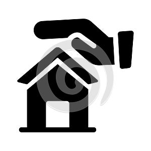 Insurance vector glyph flat  icon