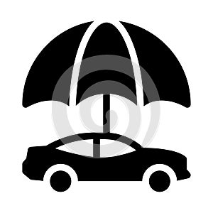 Insurance vector glyph flat icon