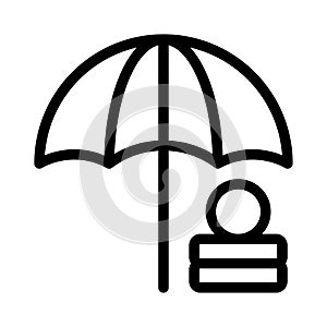 Insurance vector thin line icon