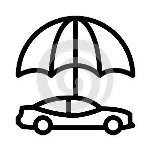 Insurance vector thin line icon
