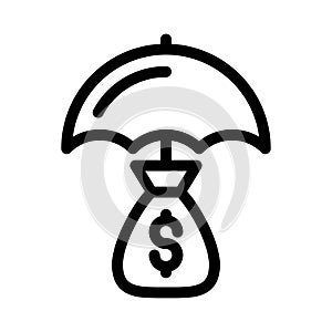 Insurance vector thin line icon