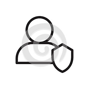 Insurance vector thin line icon