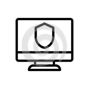 Insurance vector thin line icon