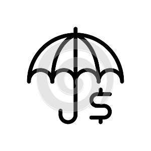 Insurance vector thin line icon