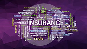 Insurance Word Cloud concept illustration