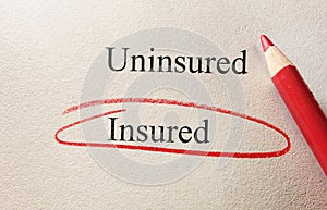 Insured red circle photo